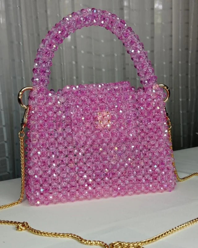 Pink Pearl Top-Handle Bag
