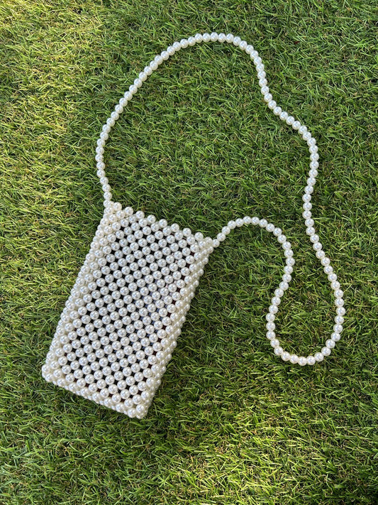 Ivory Serenity Pearl Phone Bag