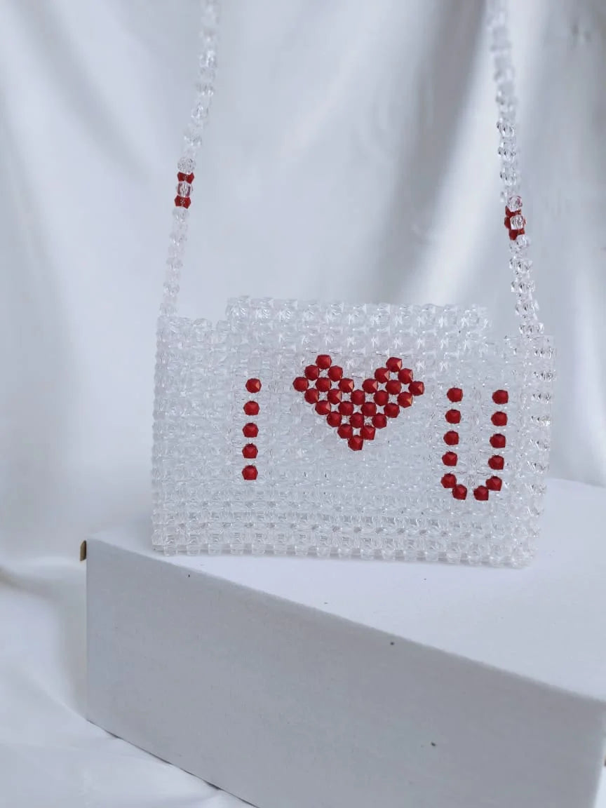 The "I Love You" Custom Beaded Bag