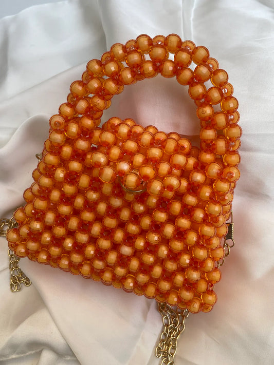 Orange Mini Top-Handle Bag