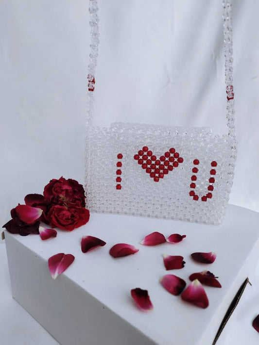 The "I Love You" Custom Beaded Bag